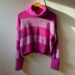 Pink Striped Women's Sweater
